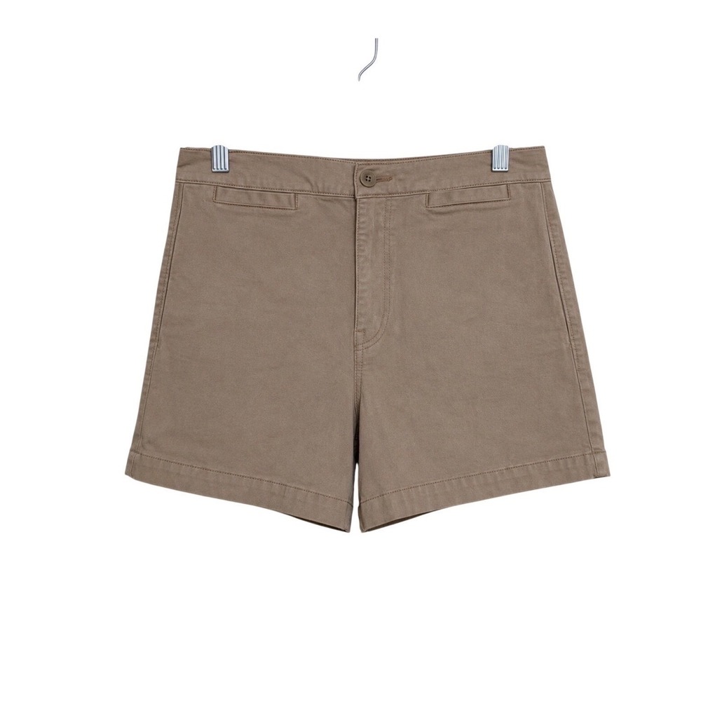 Madewell High-Waist Shorts in Taupe Brown